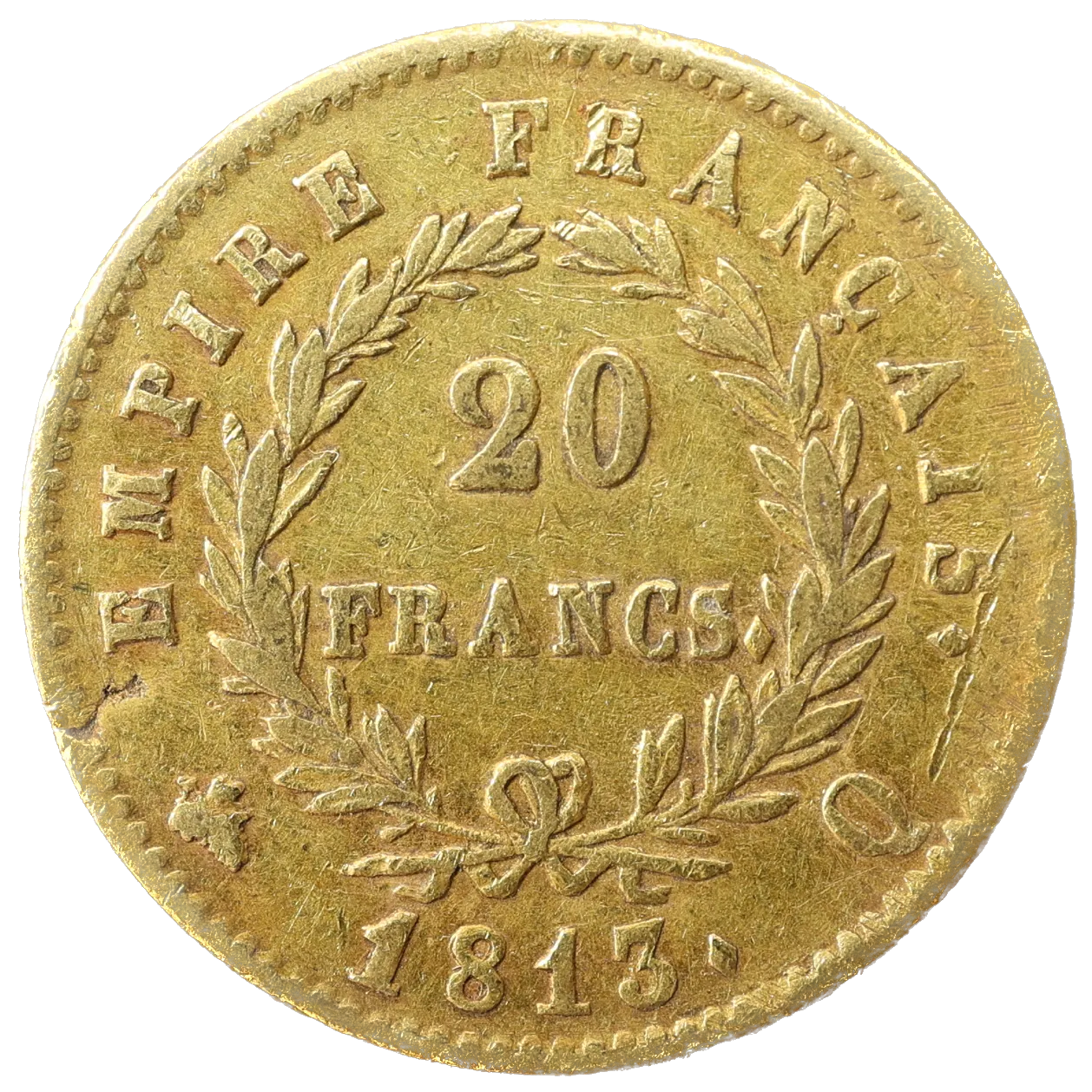 Napoleon Emperor 1804 1814 20 Francs Gold 1813 Q Perpignan