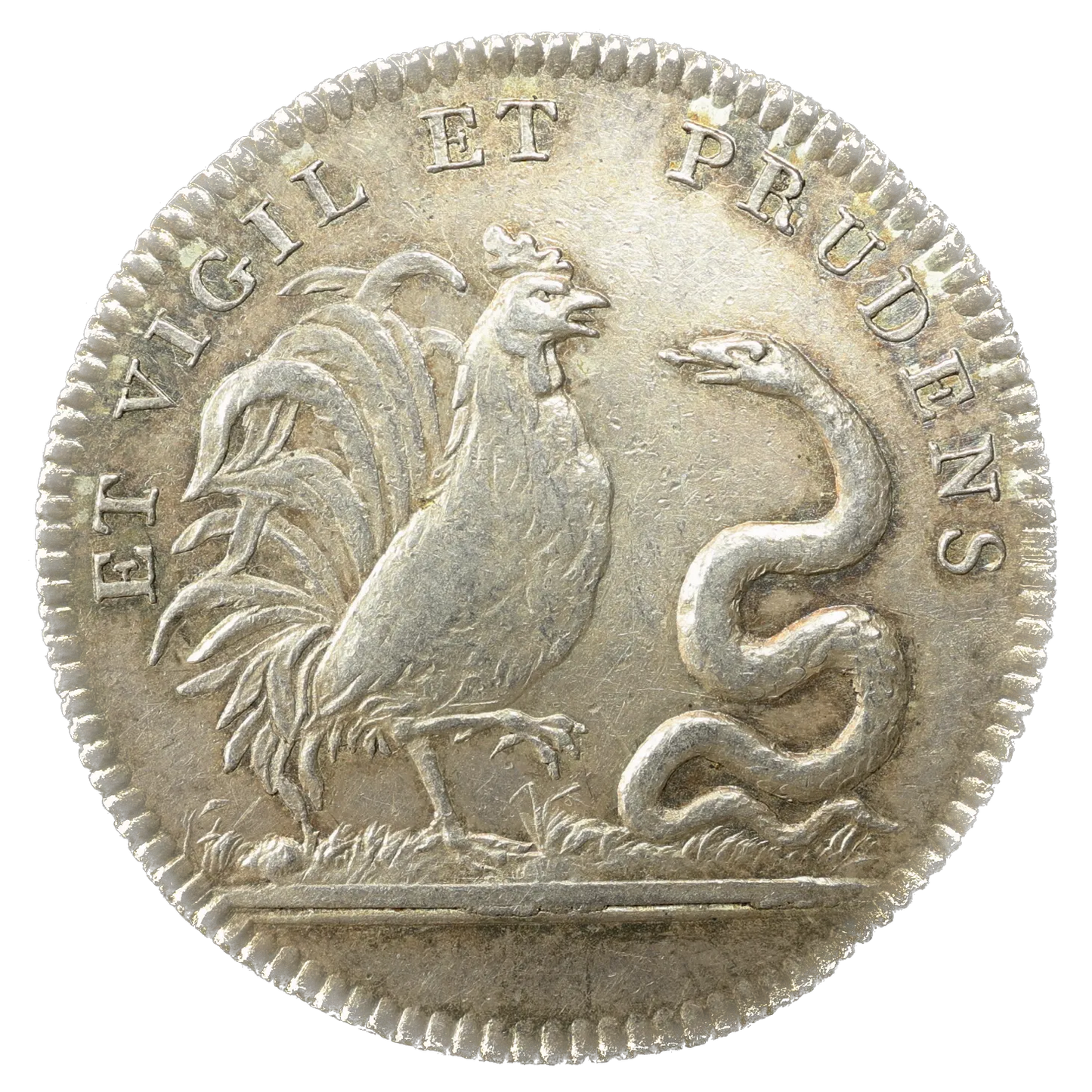 Ficha Luis XVI (1774–1793) Facultad de Farmacia 1778 Plata 9,47 gr 31 mm