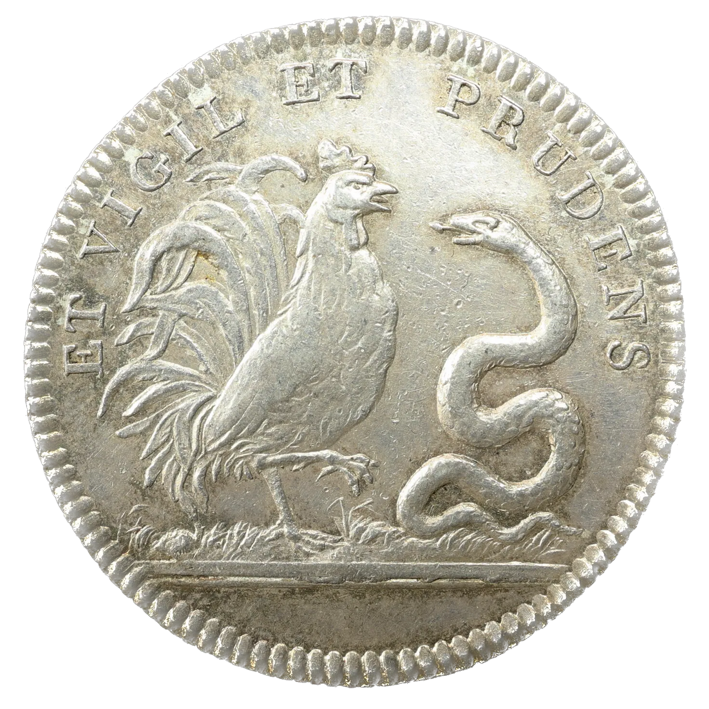 Ficha Luis XVI (1774–1793) Facultad de Farmacia 1778 Plata 9,64 gr 31 mm