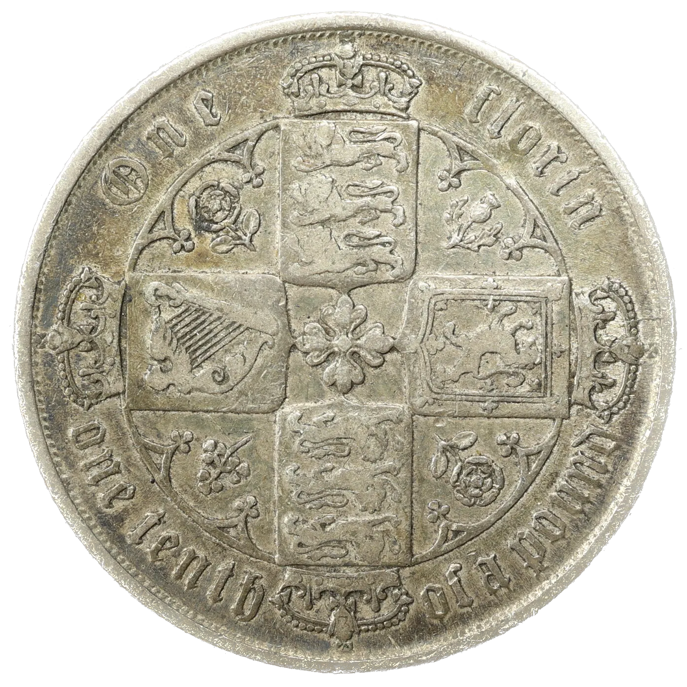 United Kingdom Victoria (1837-1901) Gothic Florin (1848-87) Coin n ° 63, 1872 London 11.17 GR