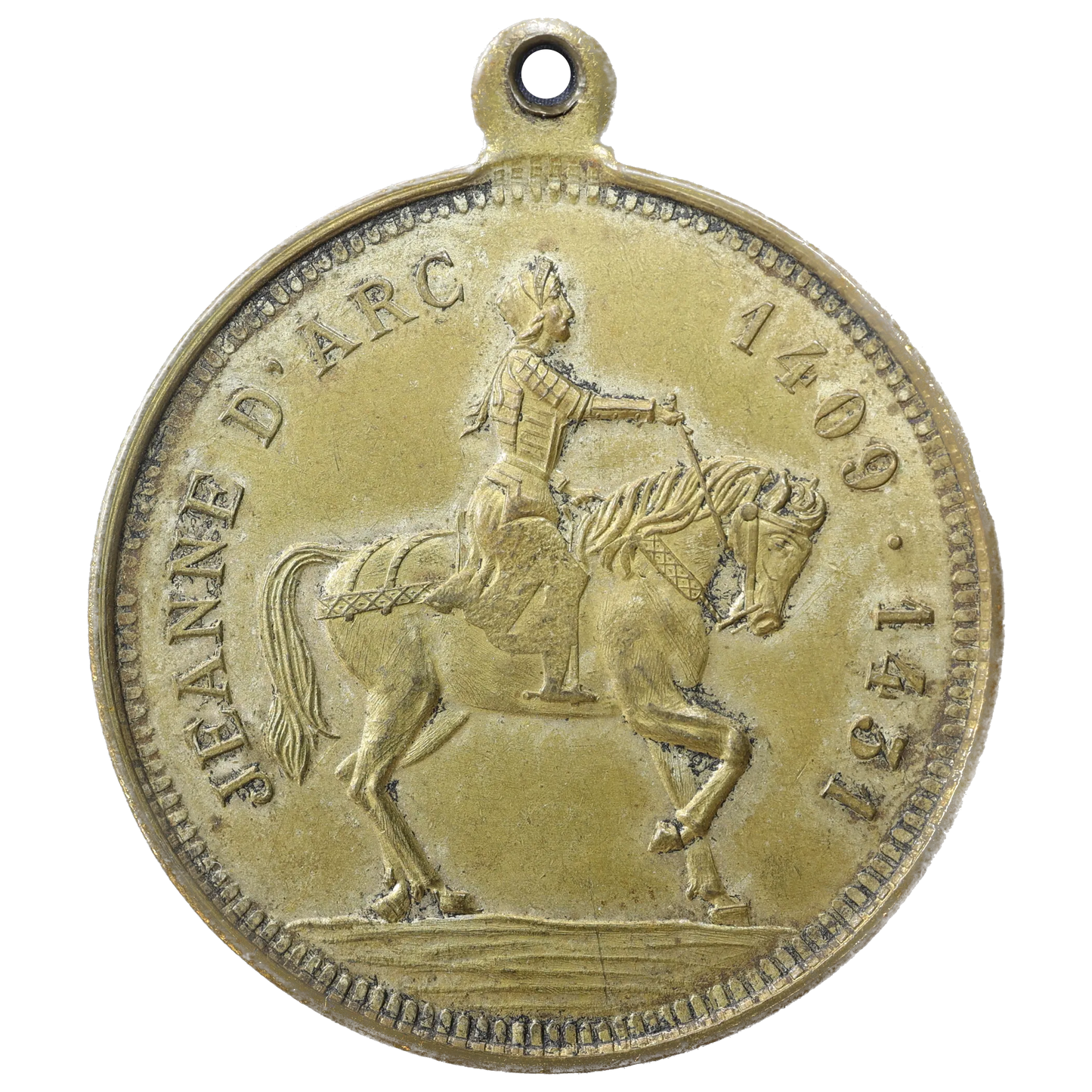 Jeton médaille Jeanne d'Arc 1409-1431 écusson Cuivre 10.61 gr