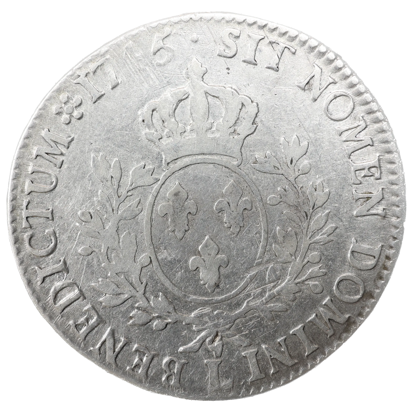 Louis XV (1715-1774) Écu au bandeau 1745 L Bayonne Argent 28.72 gr