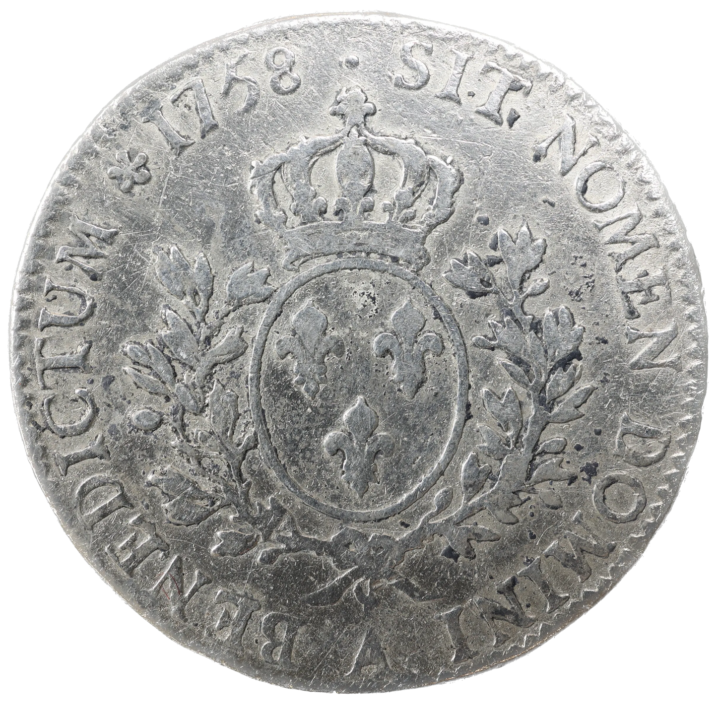 Louis XV (1715-1774) Écu au bandeau 1758 A Paris Argent 28.33 gr