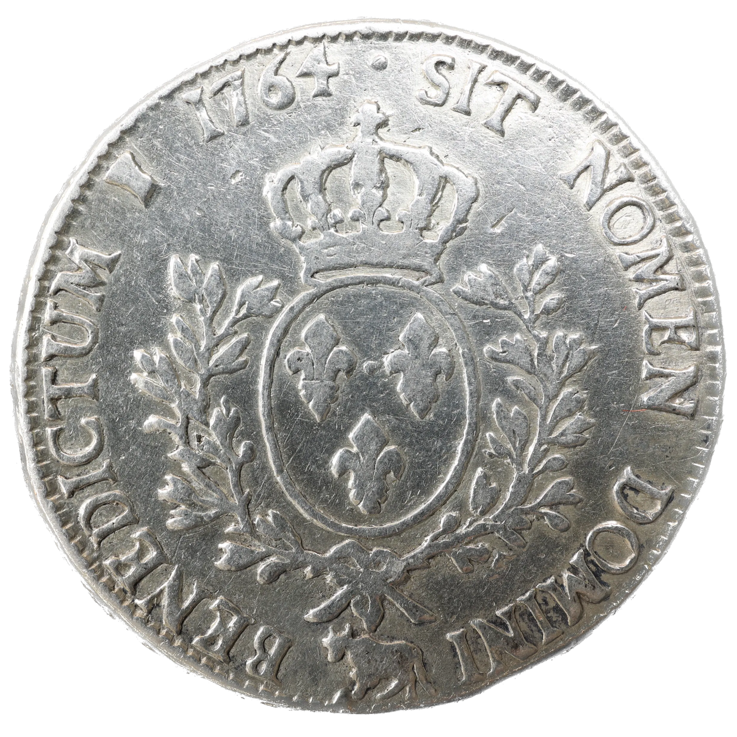 Louis XV (1715-1774) Écu au bandeau 1764 Vaquette Pau Argent 28.56 gr