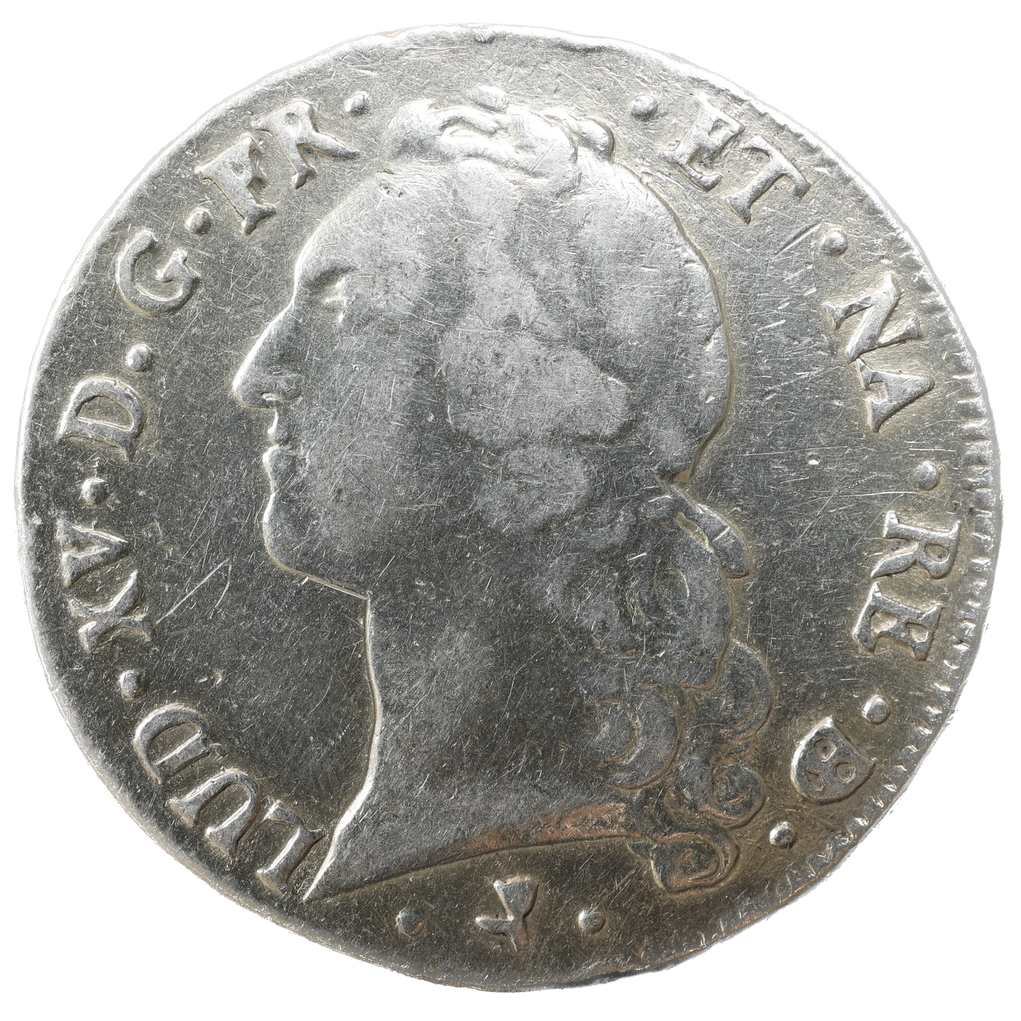 Louis XV (1715-1774) Écu au bandeau 1764 Vaquette Pau Argent 28.56 gr