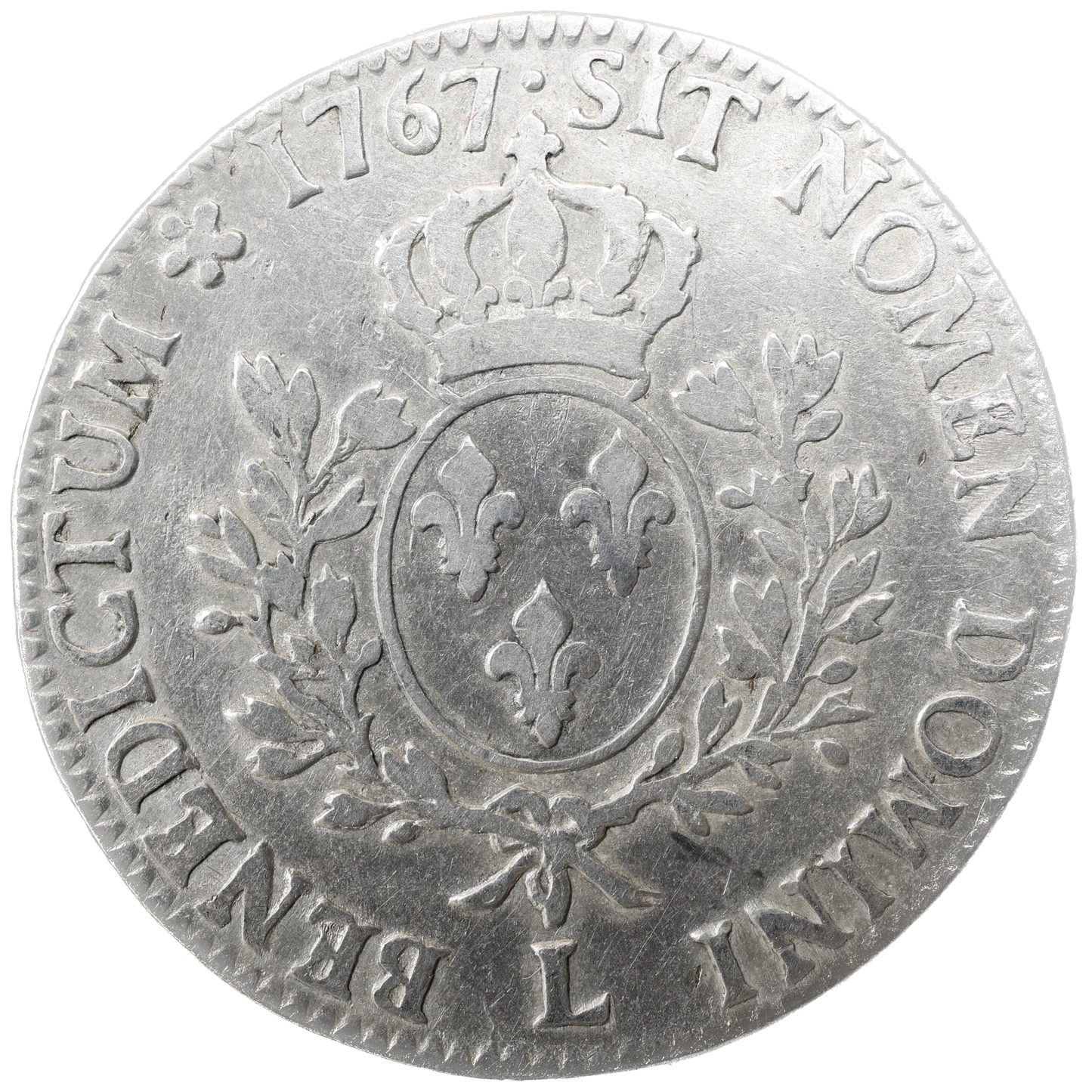 Louis XV (1715-1774) Écu au bandeau 1767 L Bayonne Argent 28.64 gr