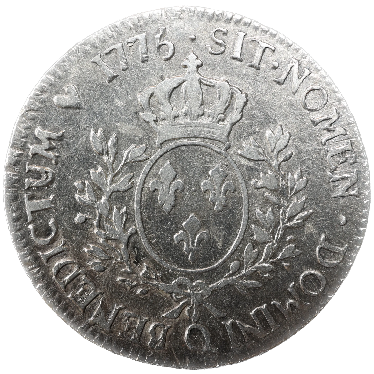 Louis XVI (1774-1792) Écu aux branches d'olivier 1775 Q Perpignan Argent 28.48 gr