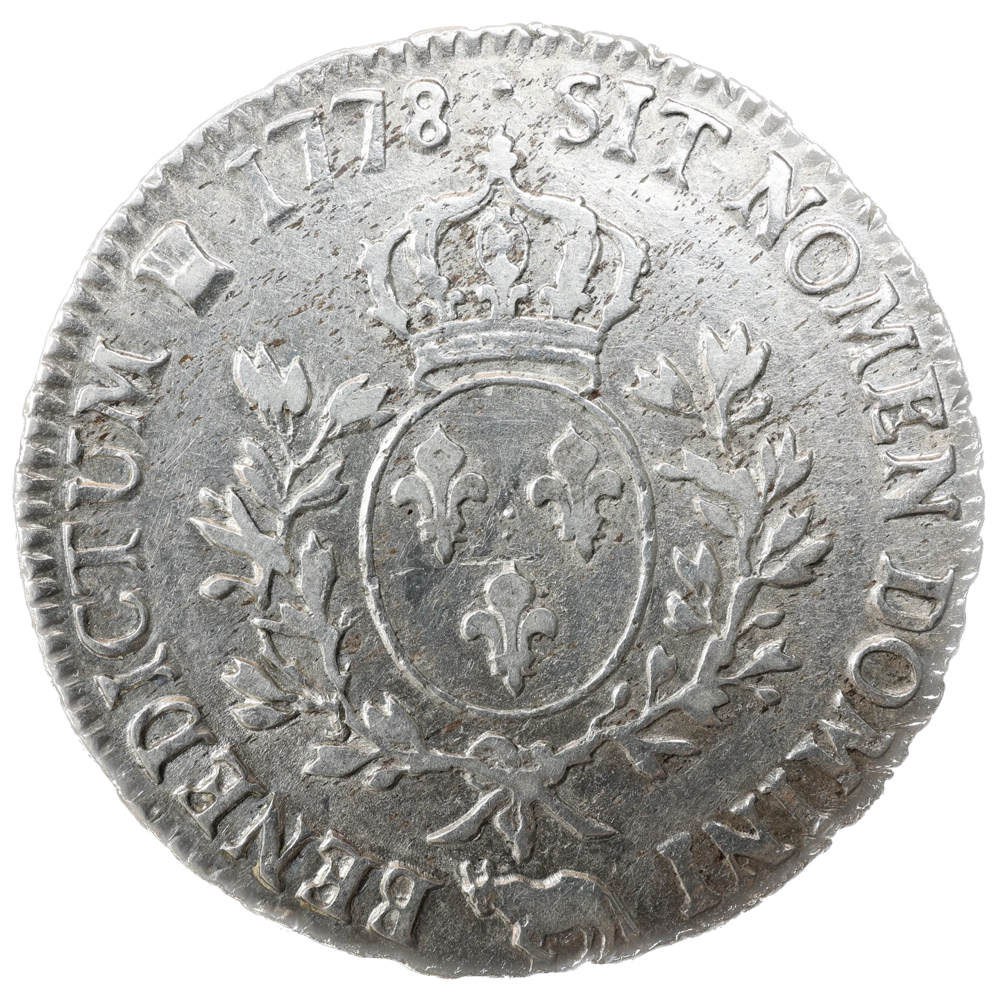 Louis XVI (1774-1792) Écu aux branches d'olivier 1778 Vaquette Pau Argent 29.20 gr