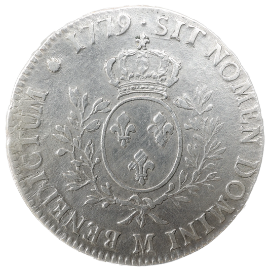 Louis XVI (1774-1792) Écu aux branches d'olivier 1779 M Toulouse Argent 29.13 gr