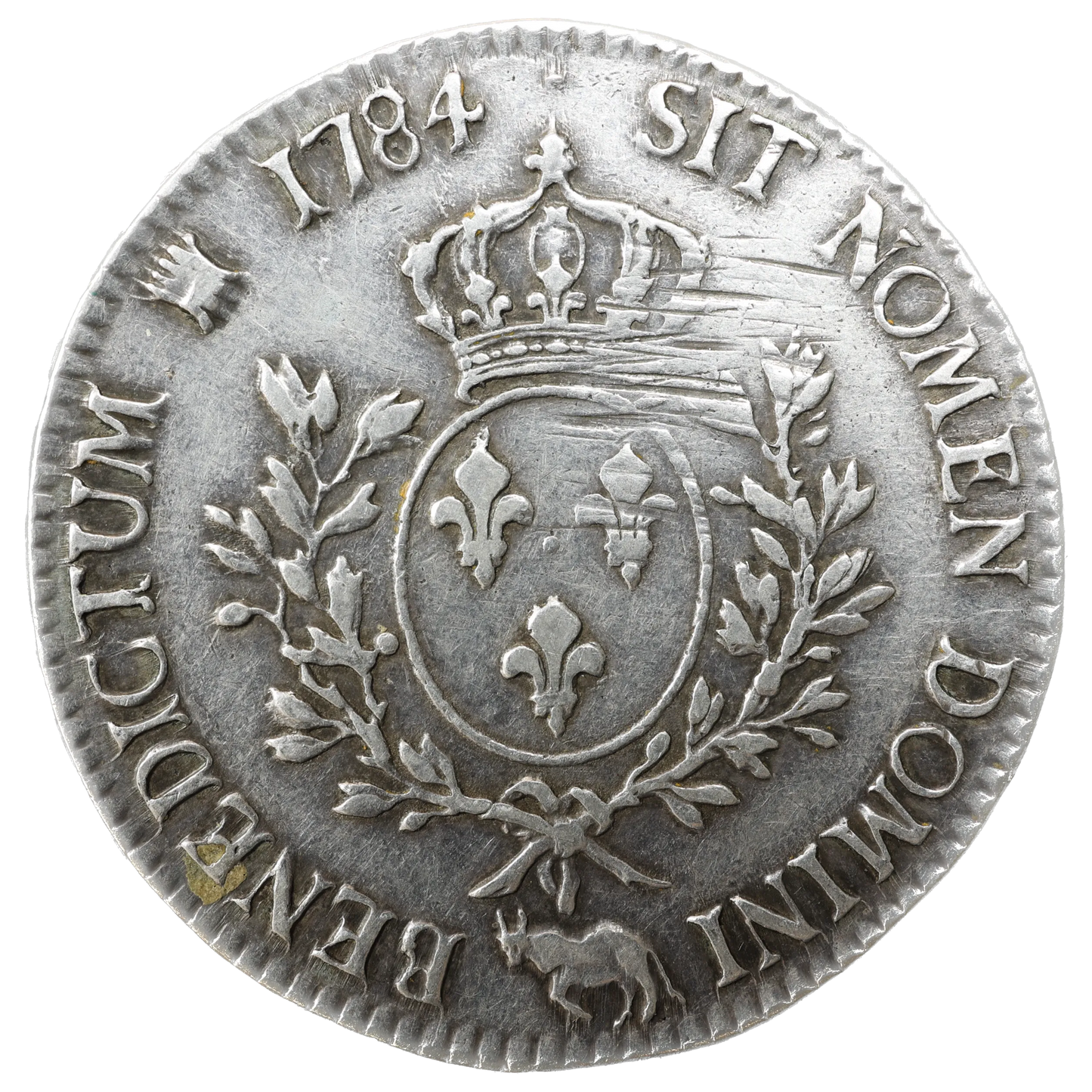 Louis XVI (1774-1792) Écu aux branches d'olivier 1784 Vaquette Pau Argent 29.14 gr