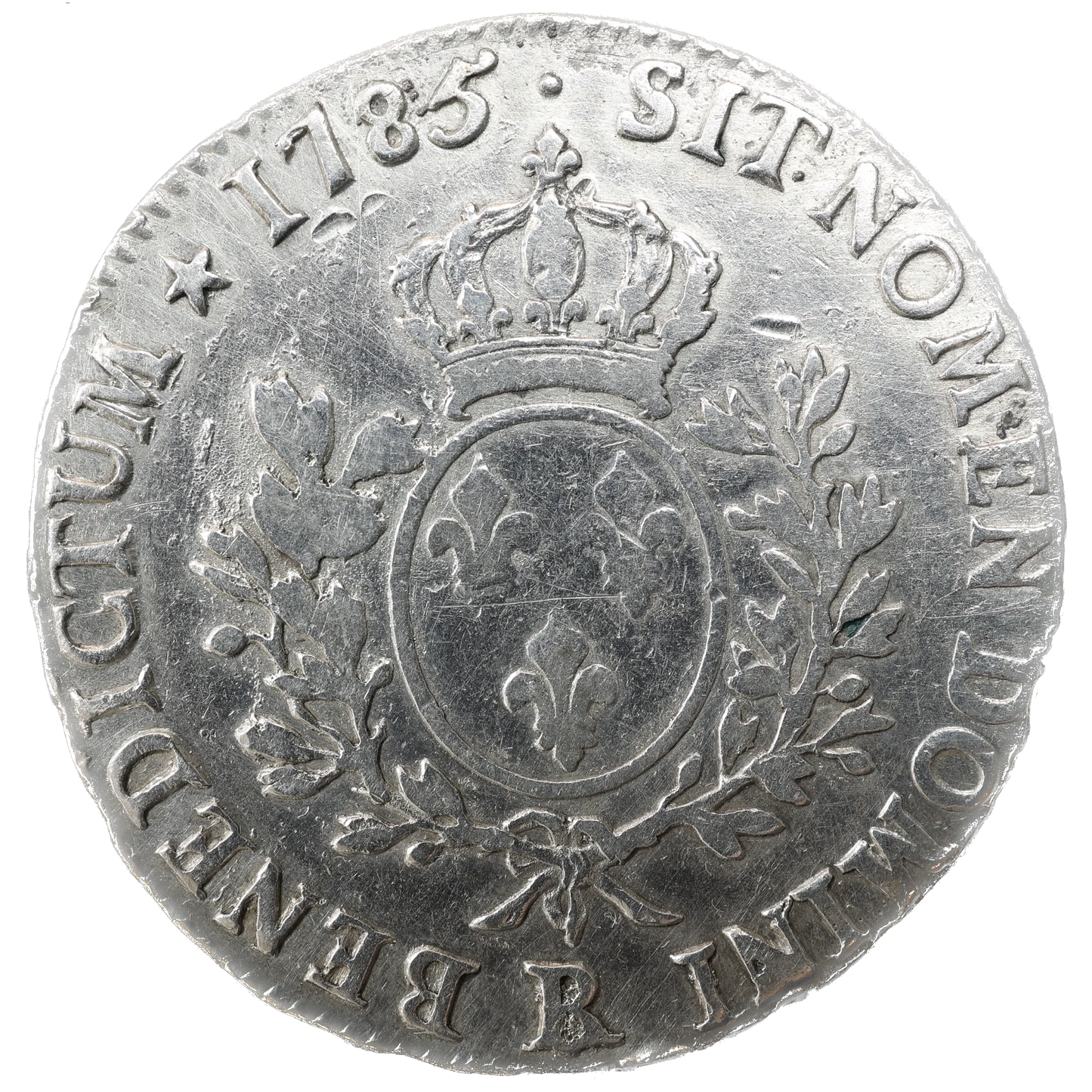 Louis XVI (1774-1792) Écu aux branches d'olivier 1785 R Villeneuve-lès-Avignon Argent 28.87 gr