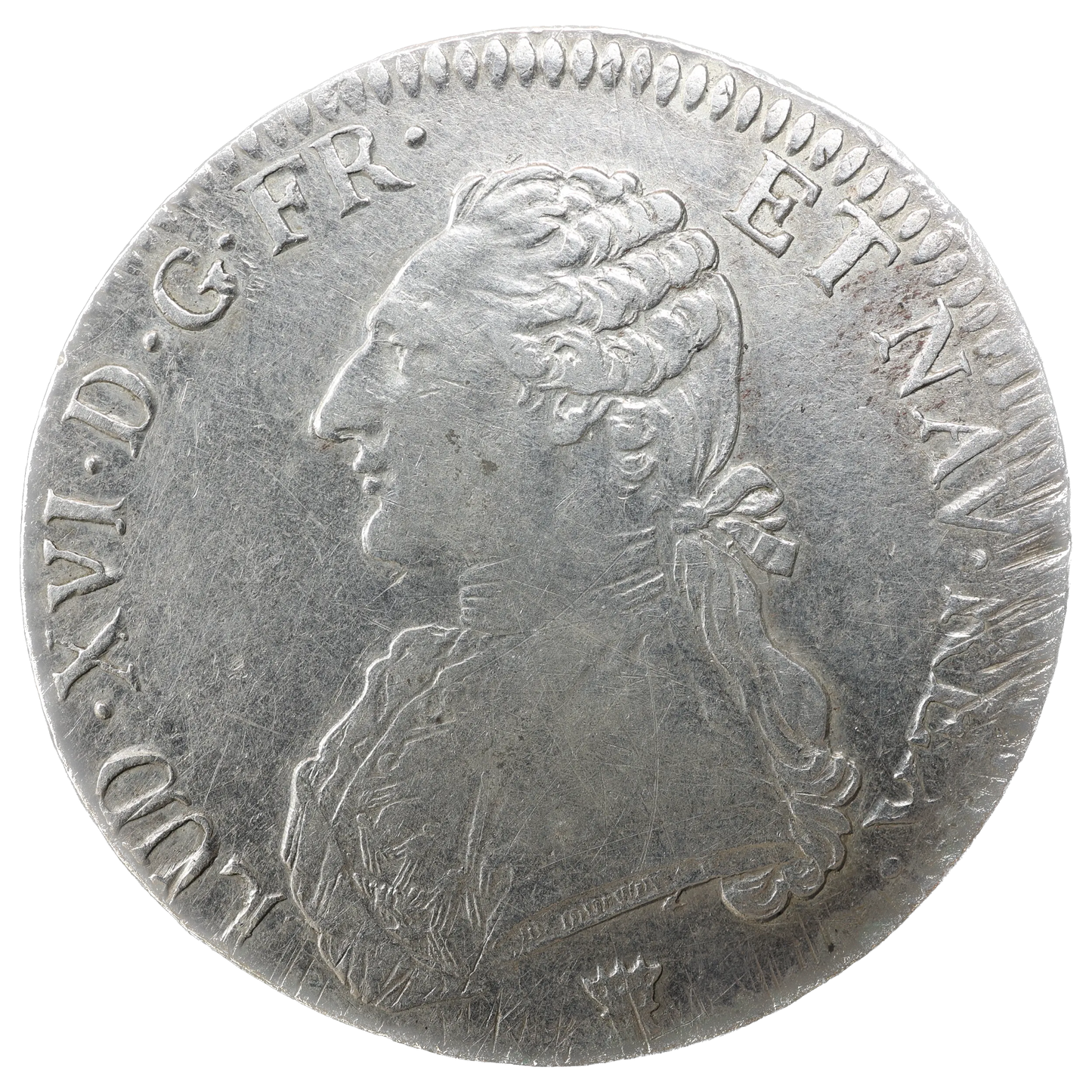 Louis XVI (1774-1792) Écu aux branches d'olivier 1787 I Limoges Argent 29.16 gr