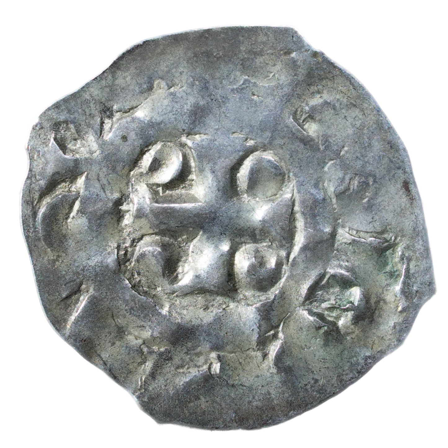 👑 Normandie (duché) Guillaume II le Conquérant (1035-1087) Denier dégénéré argent 0.85 gr