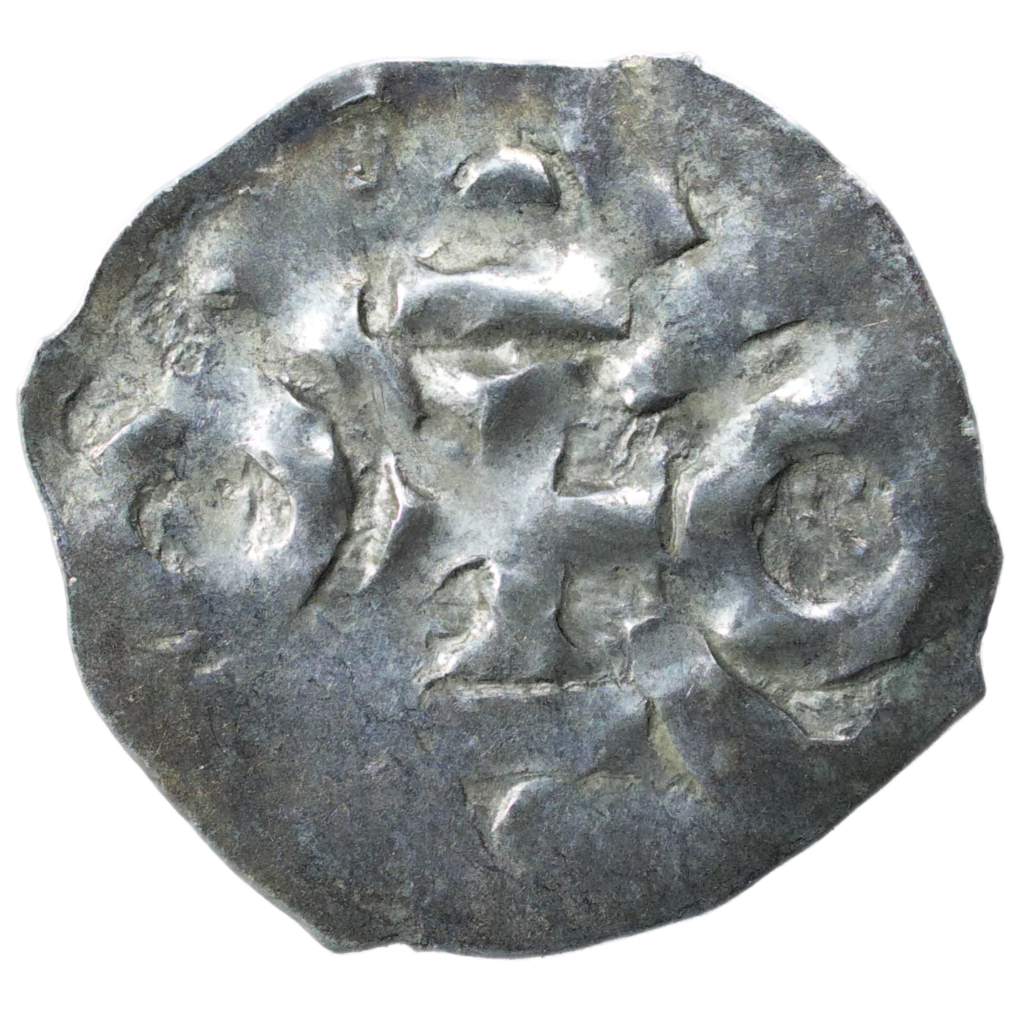 👑 Normandie (duché) Guillaume II le Conquérant (1035-1087) Denier dégénéré argent 0.85 gr