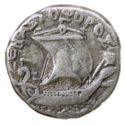 Egypte / Neron (65-66) Tétradrachme de billon R/ Galère à voile 12.96 gr