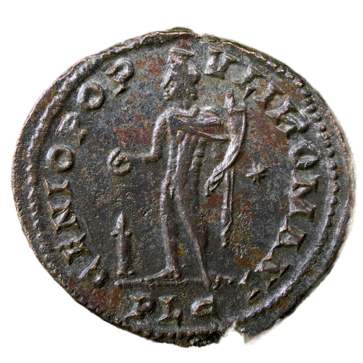 Constance I (305-306) Follis de Lyon (PLC) Beautiful silvering 10.88 gr