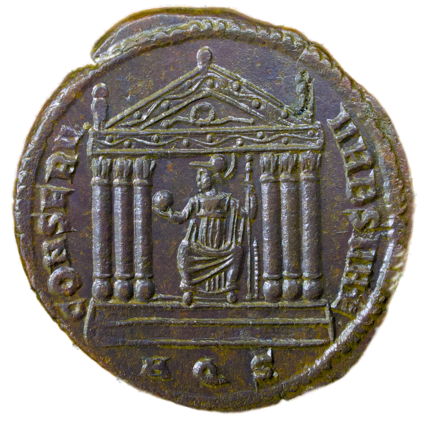 Maxence (307-312) Follis R/ CONSERV VRB SVAE 6.39 gr