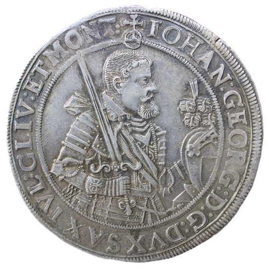 🇩🇪 Germany Duchy of Saxony Johann George I (1615-1656) Thaler 1618 Dresden 28.92 gr