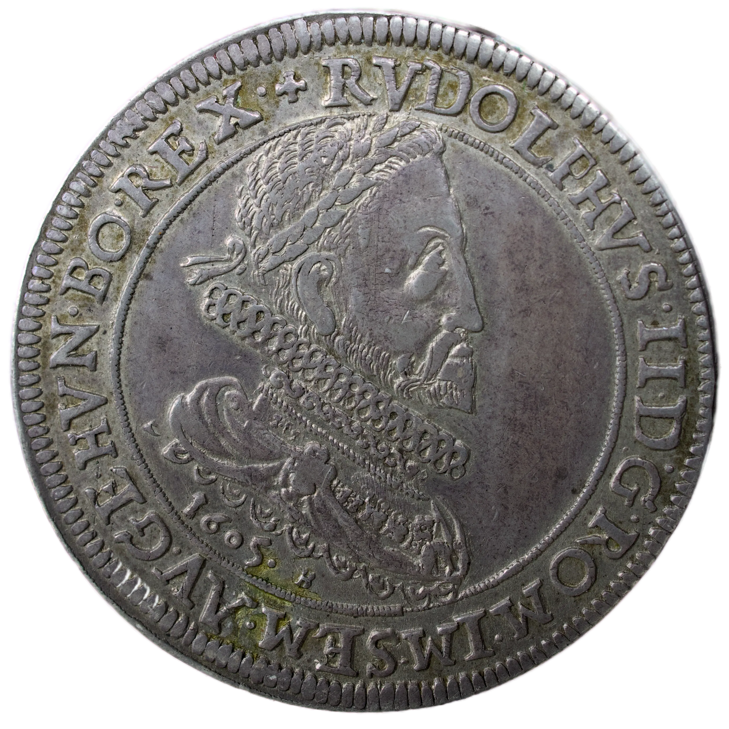 Haute Alsace 🥨 Rodolphe II (1595-1612) Thaler du Landgraviat 1605 Ensisheim 28.37 gr