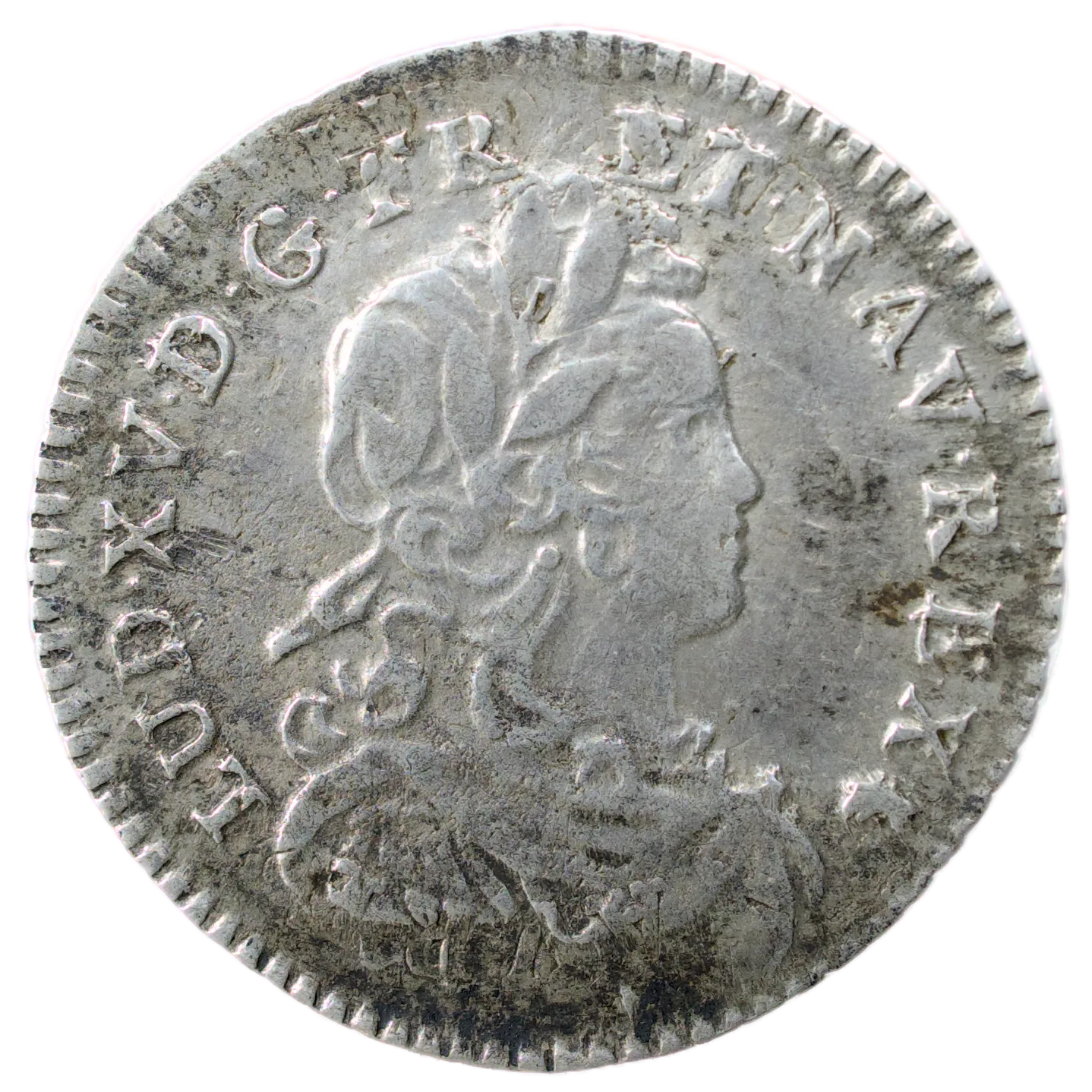 Louis XV (1715-1774) 1/12 ème écu de France 1721 D Lyon 2.00 gr