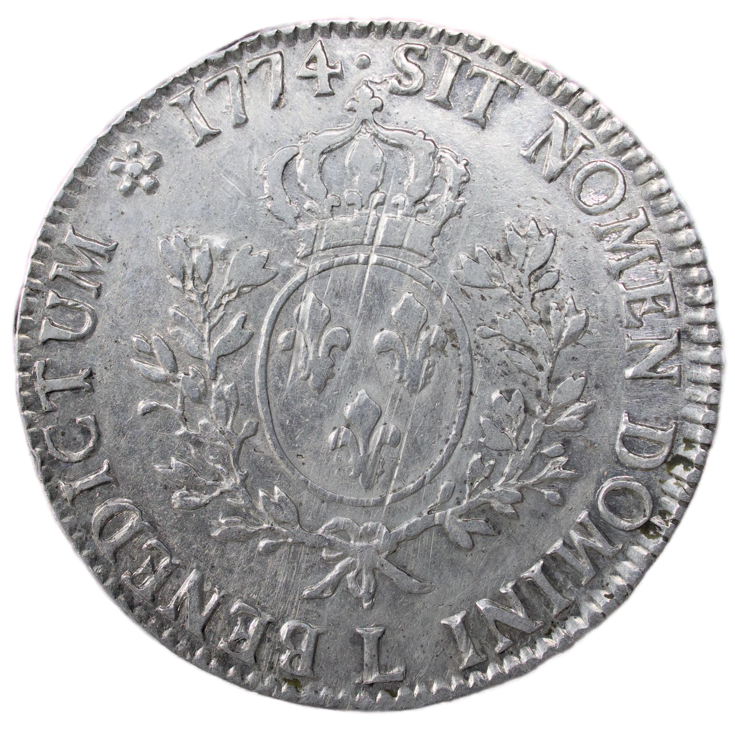 Louis XV (1715-1774) Ecu à la vieille tête 1774 L Bayonne 29.24 gr