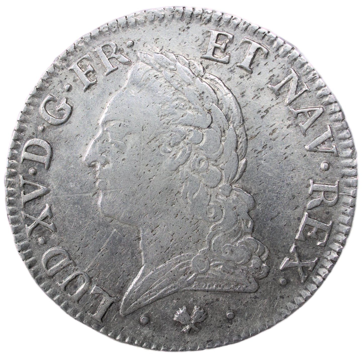 Louis XV (1715-1774) Ecu à la vieille tête 1774 L Bayonne argent 29.24 gr