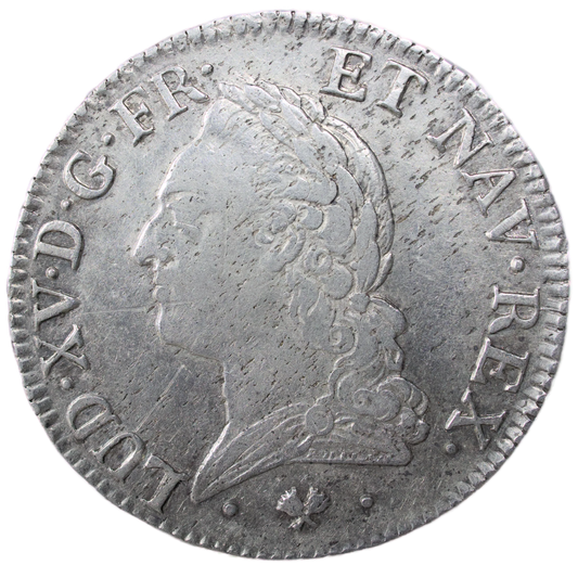 Louis XV (1715-1774) Ecu à la vieille tête 1774 L Bayonne argent 29.24 gr