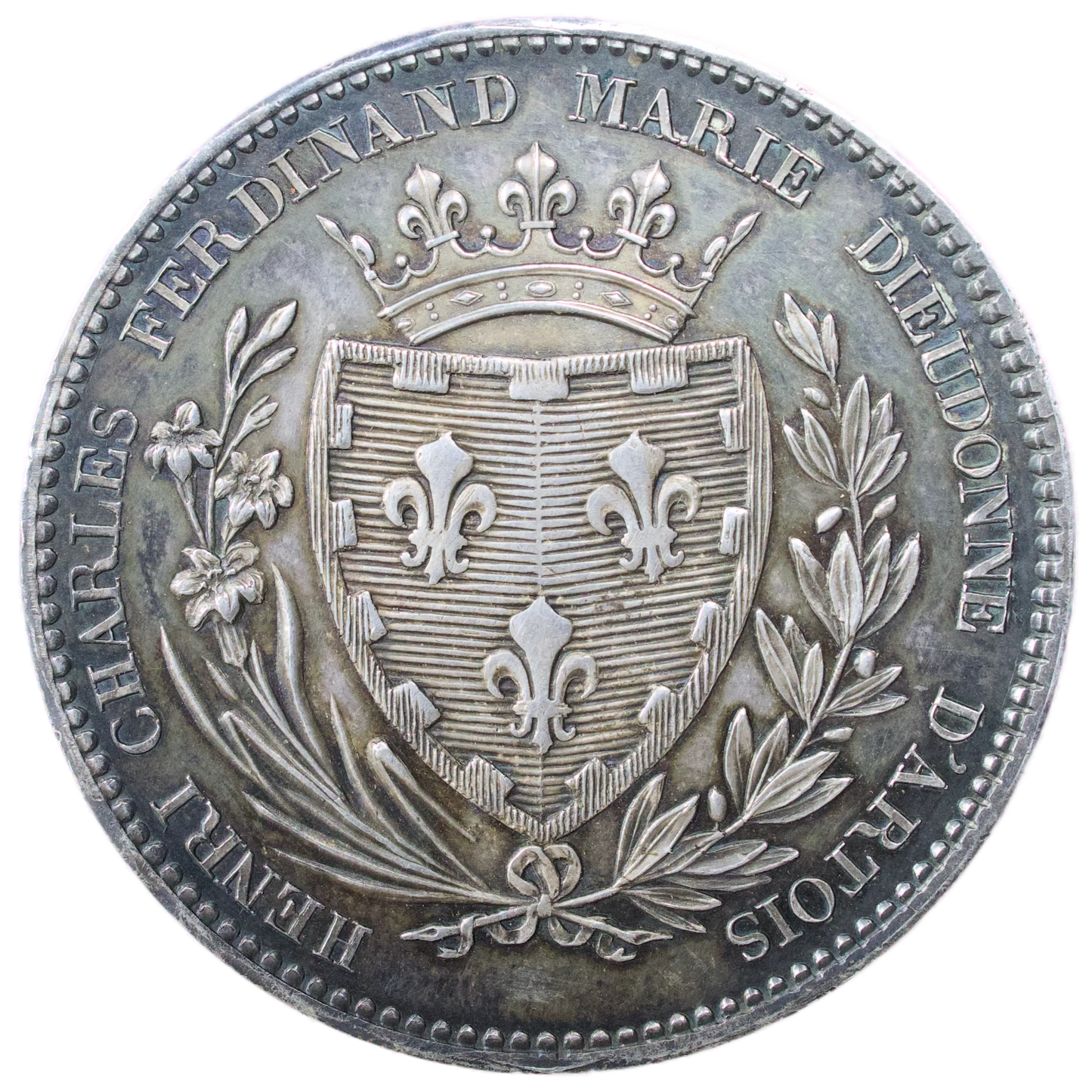 Visiting coin Henry V (1820-1883) Module of 5 Francs 1828 Paris silver 25.02 gr