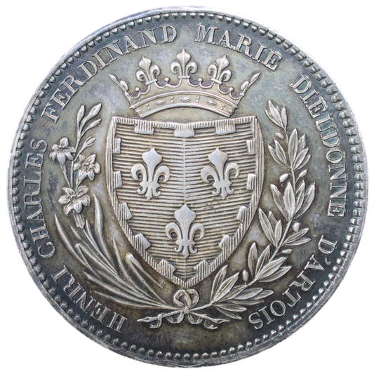 Visiting coin Henry V (1820-1883) Module of 5 Francs 1828 Paris silver 25.02 gr