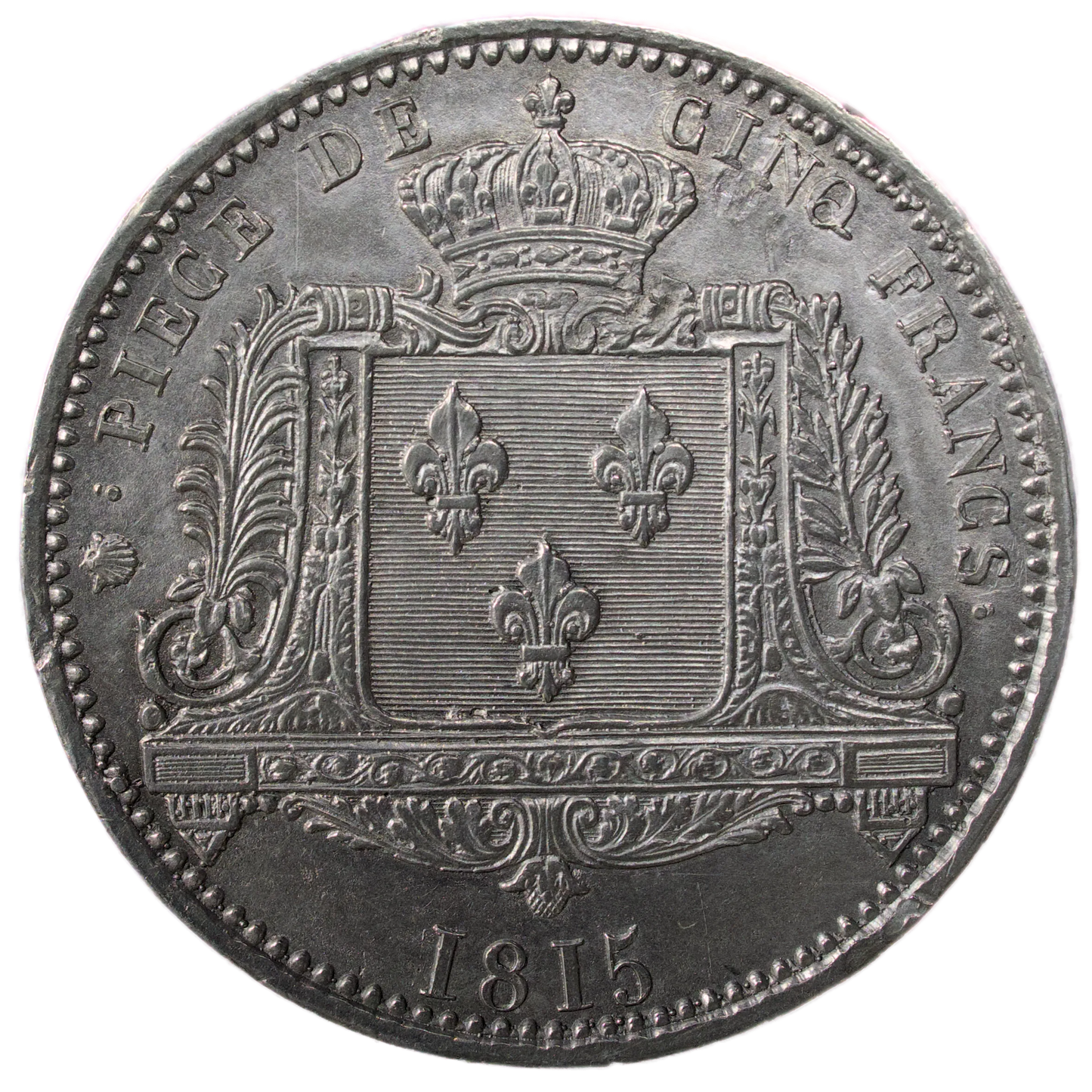 Louis XVIII (1814-1824) Coin of five (5) Francs 1815 A Competition of Jacques Étain 25.94 gr