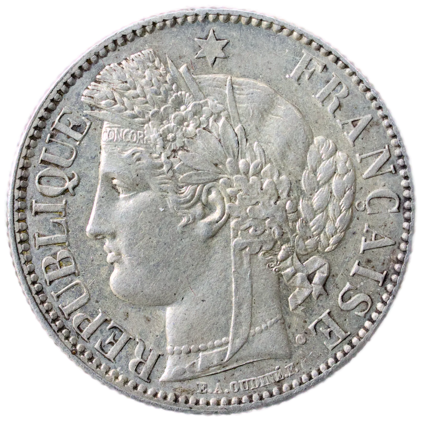 2 Francs Cérès 1872 K Bordeaux Argent 10.01 gr Superbe