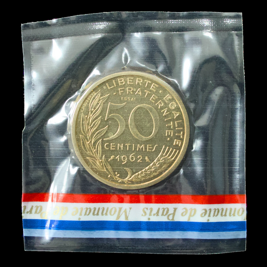 Monnaie de Paris Essai 50 centimes Semeuse 1962 Bronze-aluminium 7 gr