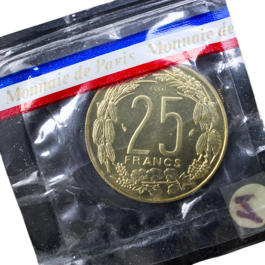 Currency of Paris ESSAI 25 Francs 1975 Bank of Central African States 8 gr