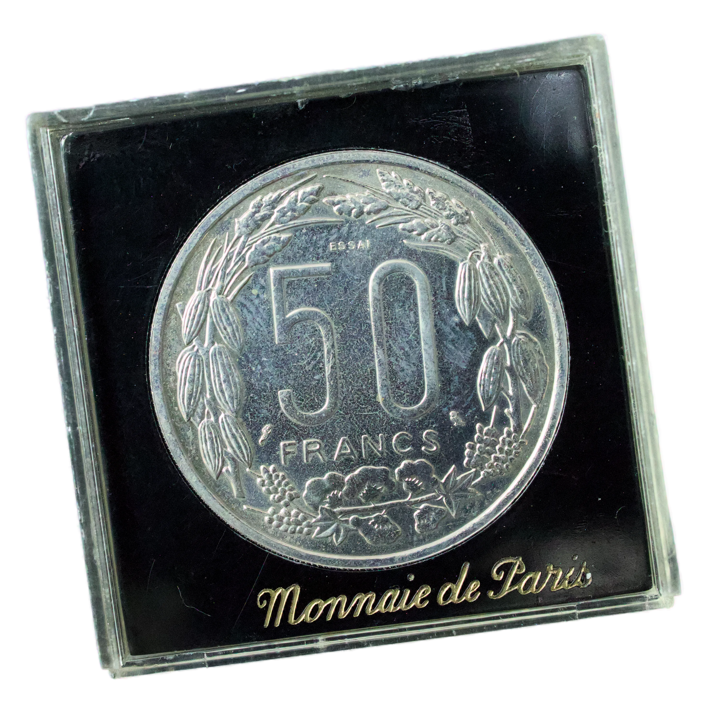 Monnaie de Paris ESSAI 50 Francs 1961 Banque Centrale Rep. Centrafricaine Congo Gabon Tchad 12.03 gr