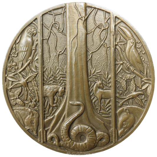 Guyana Medal Inini Territory - Equatorial forest and wild animals 1951 By RB. BARON - Bronze - 112.64 gr