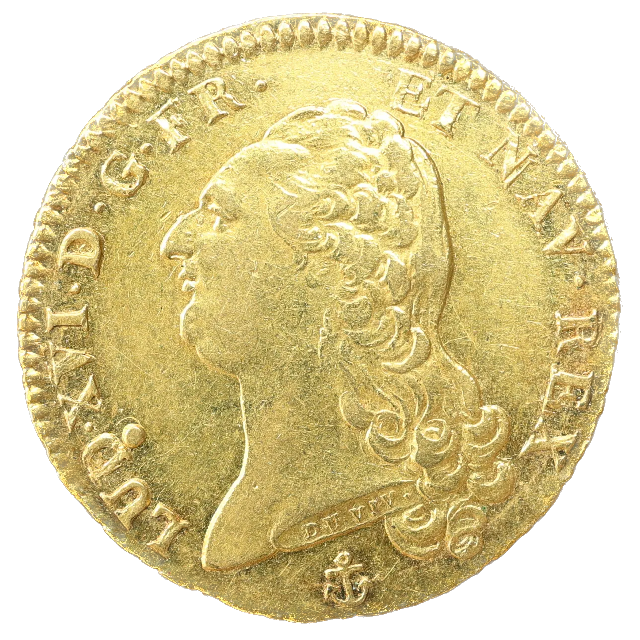 Luis XVI (1774-1792) Doble luis de oro con la cabeza descubierta 1786 H La Rochelle 15,26 gr Magnífico