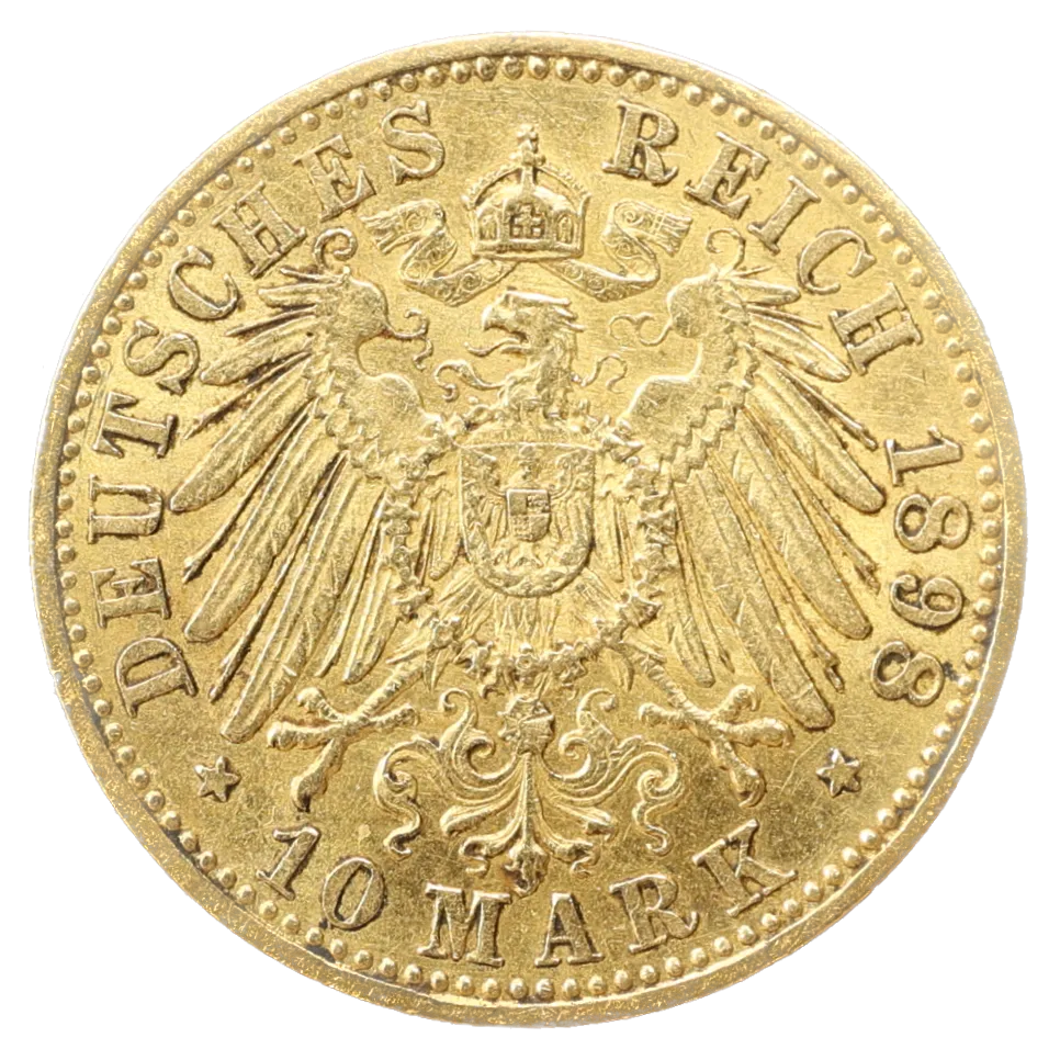 Alemania Guillermo II (1888-1918) 10 Mark Deutsches Reich 1898 A 3,96 gr