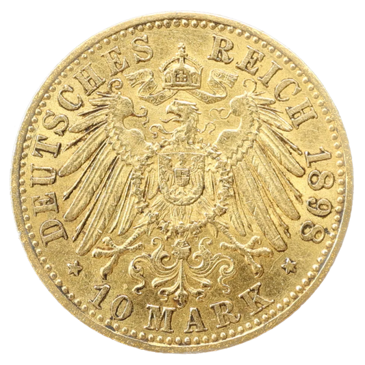 Alemania Guillermo II (1888-1918) 10 Mark Deutsches Reich 1898 A 3,96 gr