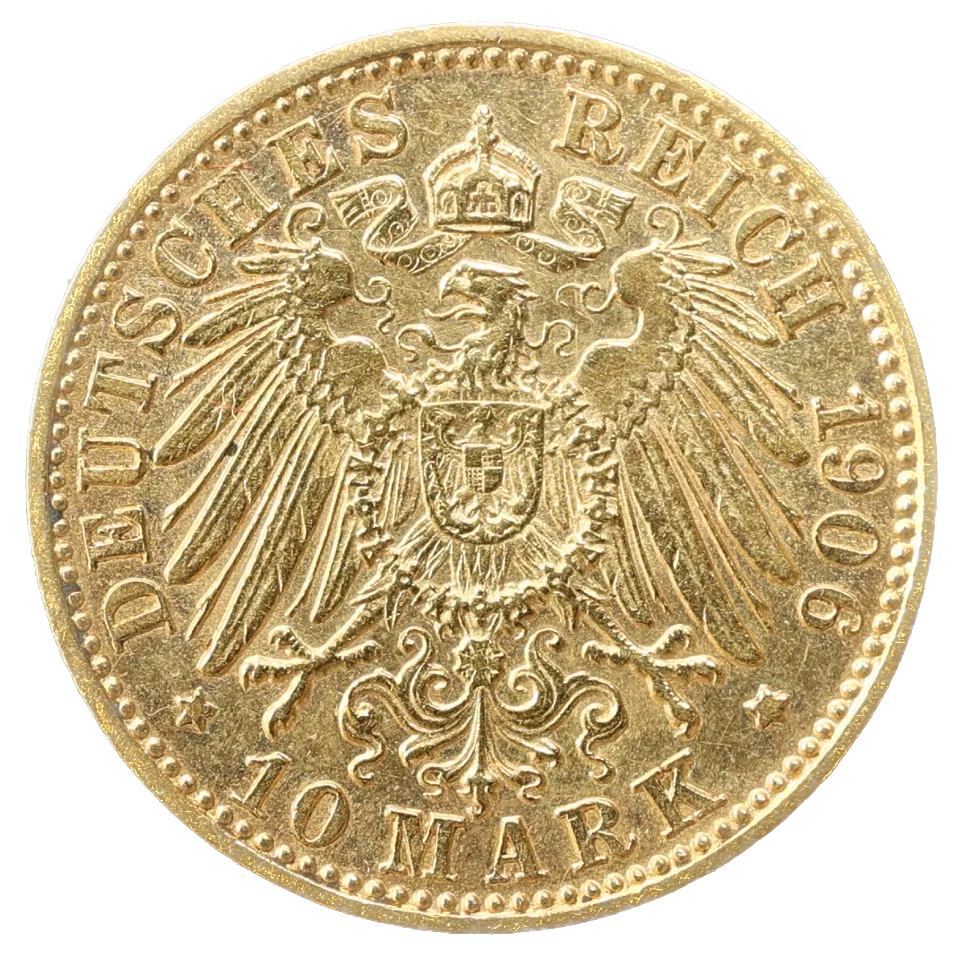 Allemagne Othon Bavière (1886-1913) 10 Mark Deutsches Reich 1906 D Munich 3,98 gr