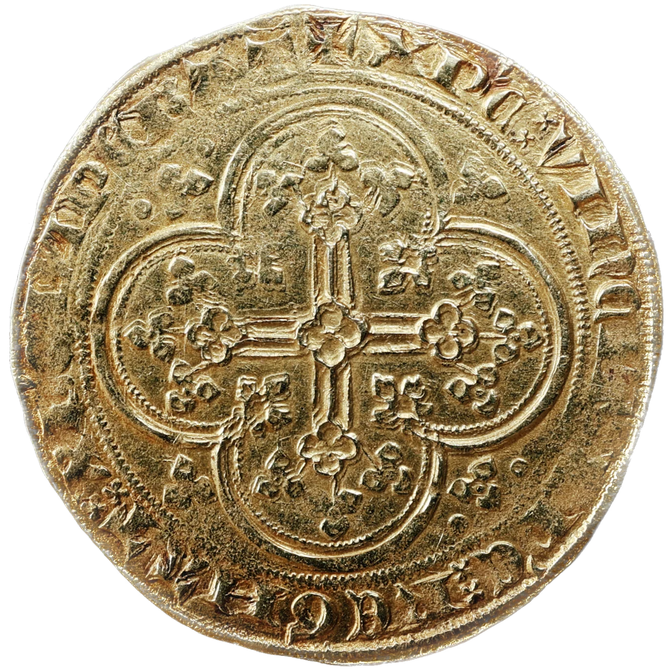 Philip VI (1328-1350) Gold shield on the chair 6th issue (May 6, 1349) 4.50 gr