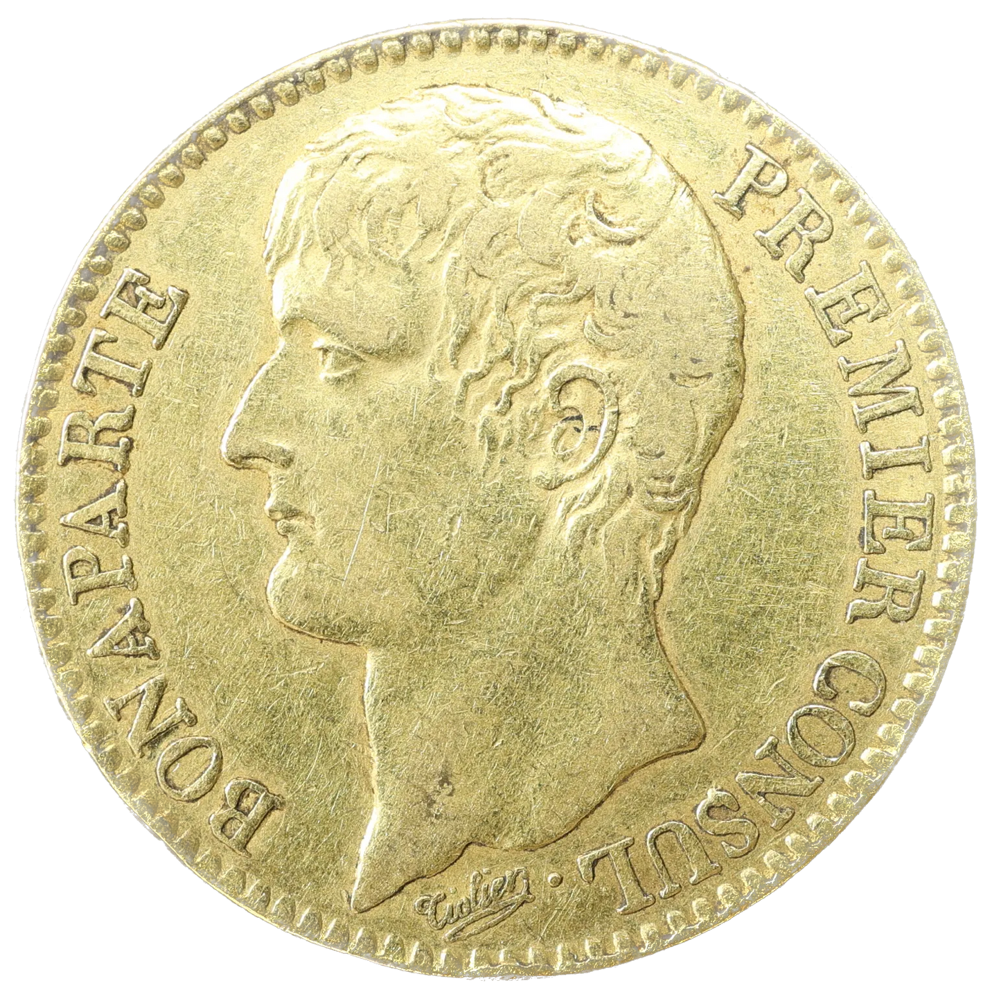 Consulate Bonaparte First Consul (1799-1804) 40 Francs Gold Year XI In Paris 12.85 gr