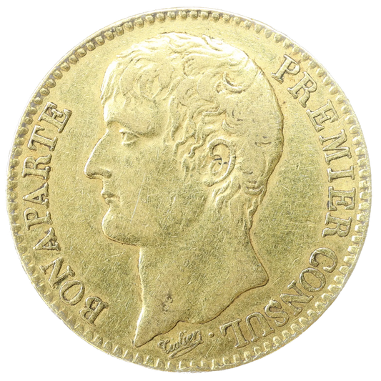 Consulate Bonaparte First Consul (1799-1804) 40 Francs Gold Year XI In Paris 12.85 gr