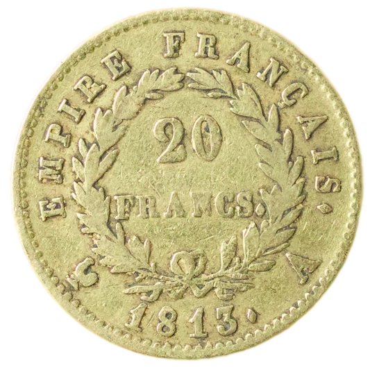 Napoléon Empereur (1804-1814) 20 Francs Or 1813 A Paris Revers Empire 6.35 gr