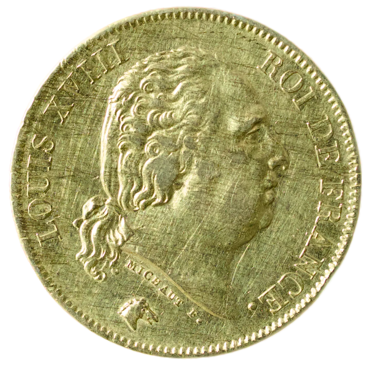 Louis XVIII (1814-1824) 40 francs Or 1818 W Lille 12.89 gr