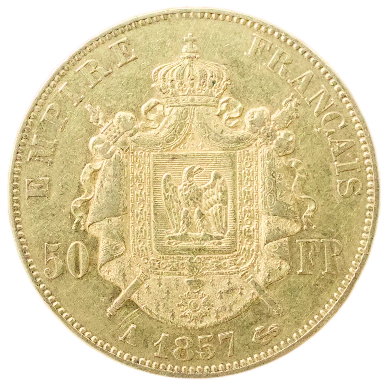 Napoléon III (1852-1870) 50 francs Or 1857 A Paris 16.08 gr