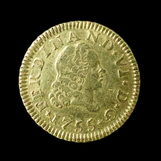 Espagne 🇪🇸 Ferdinand VI (1746-17859) 1/2 Escudo Or 1755 M Madrid 1.75 gr