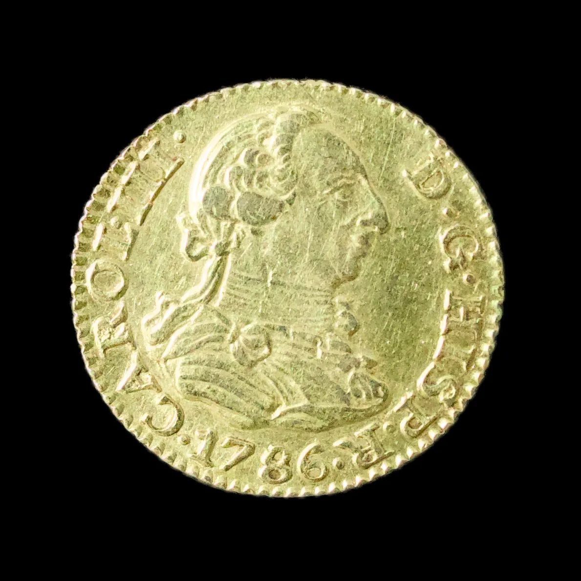 Espagne 🇪🇸 Charles III (1759-1788) 1/2 Escudo Or 1786 M Madrid 1.75 gr