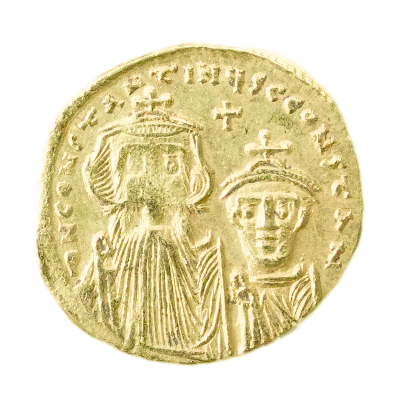 Constans II et Constantin IV (654-668) Solidus Or Constantinople 4.40 gr