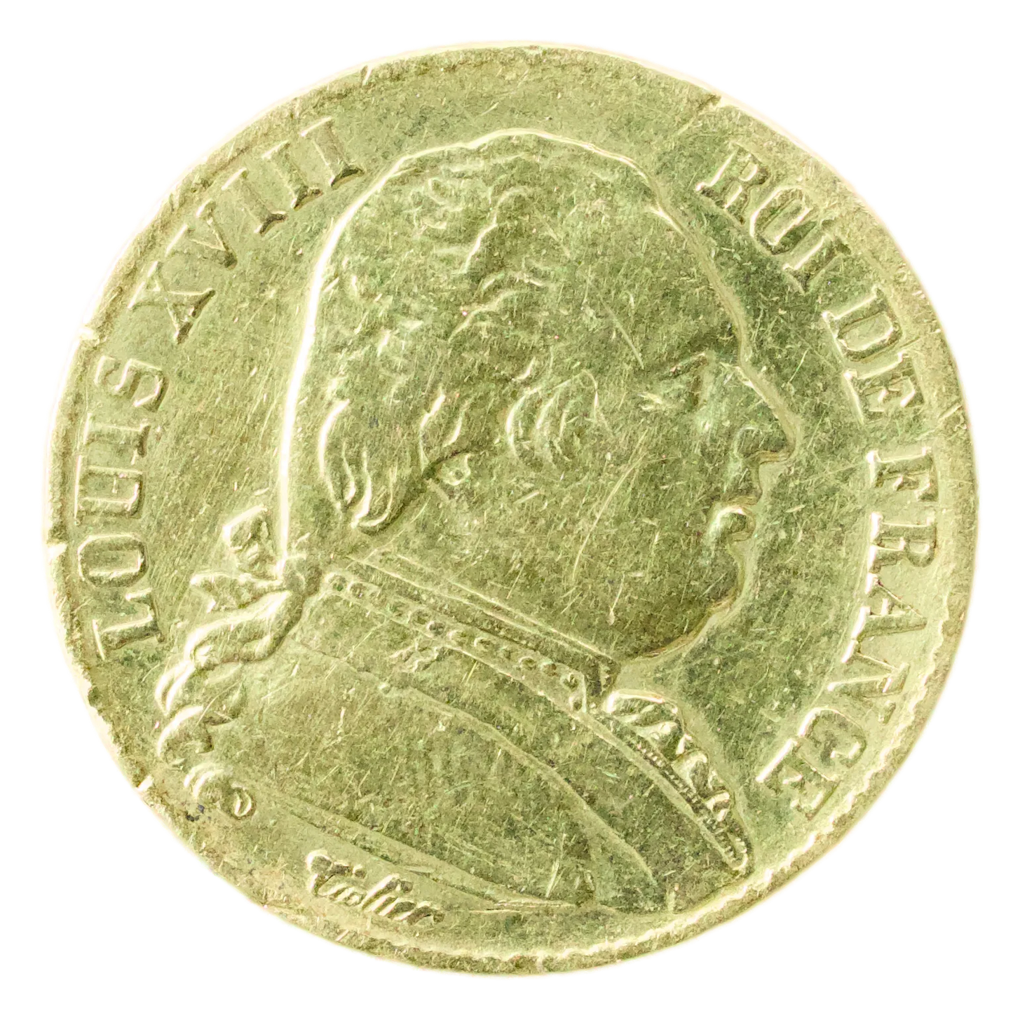 Louis XVIII (1814-1824) 20 Francs 1814 K Bordeaux Or 6.37 gr