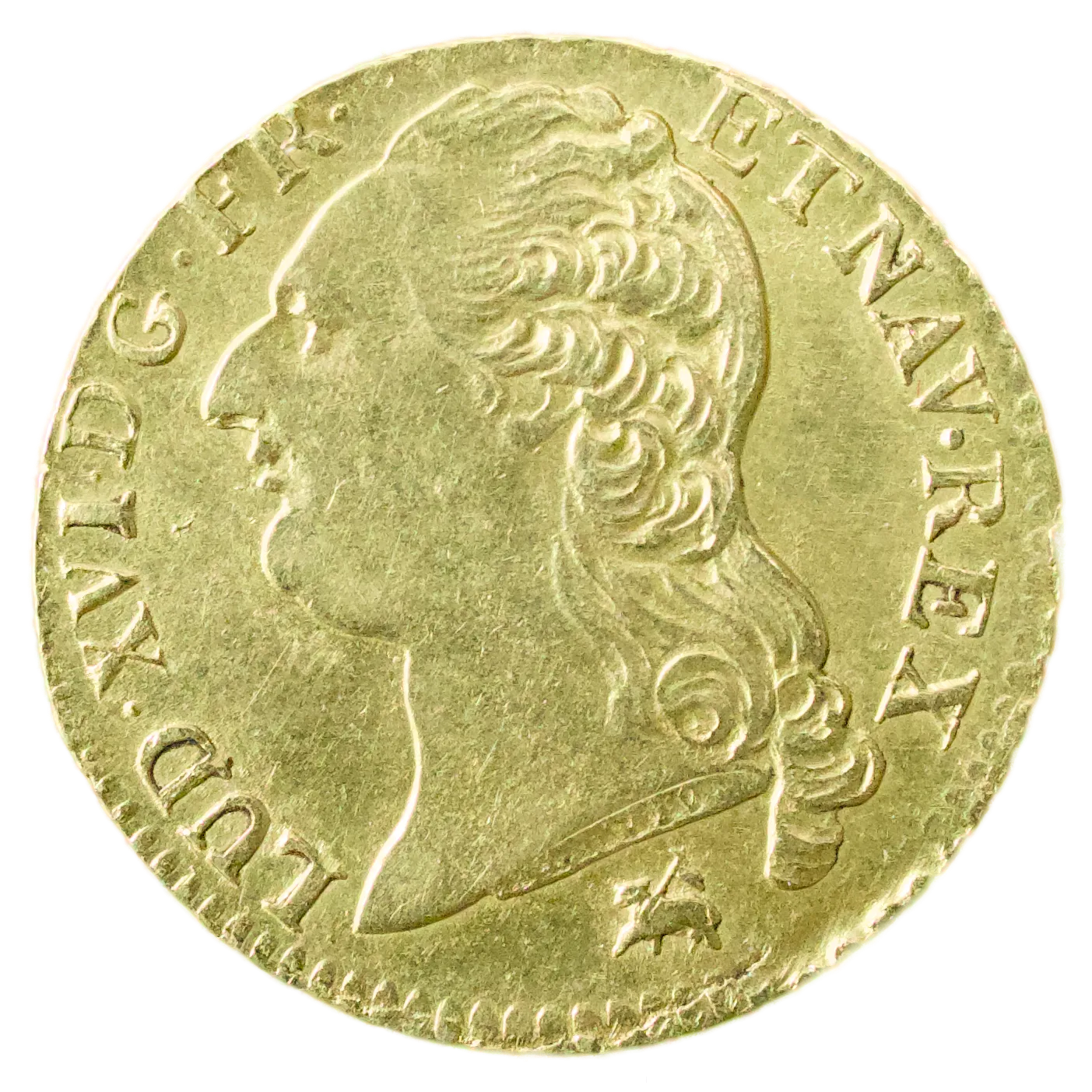 Louis XVI (1774-1792) Louis d'or à la tête nue 1789 B Rouen 7.63 gr